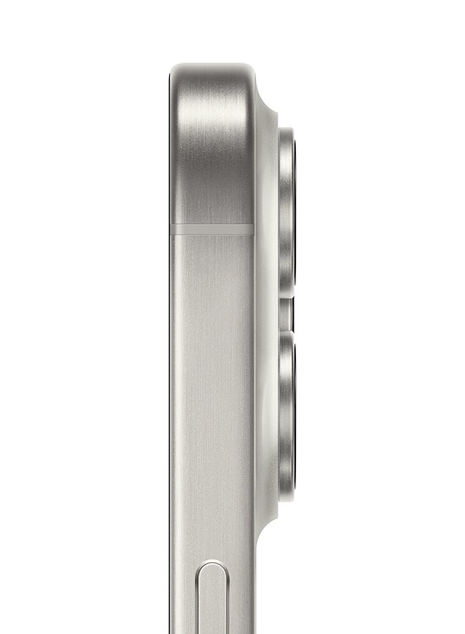 ابل  مجدد - آيفون 15 برو ماكس 256 جيجابايت أبيض تيتانيوم 5G مع فيس تايم - نسخة شريحة مزدوجة فعلية - Image 5