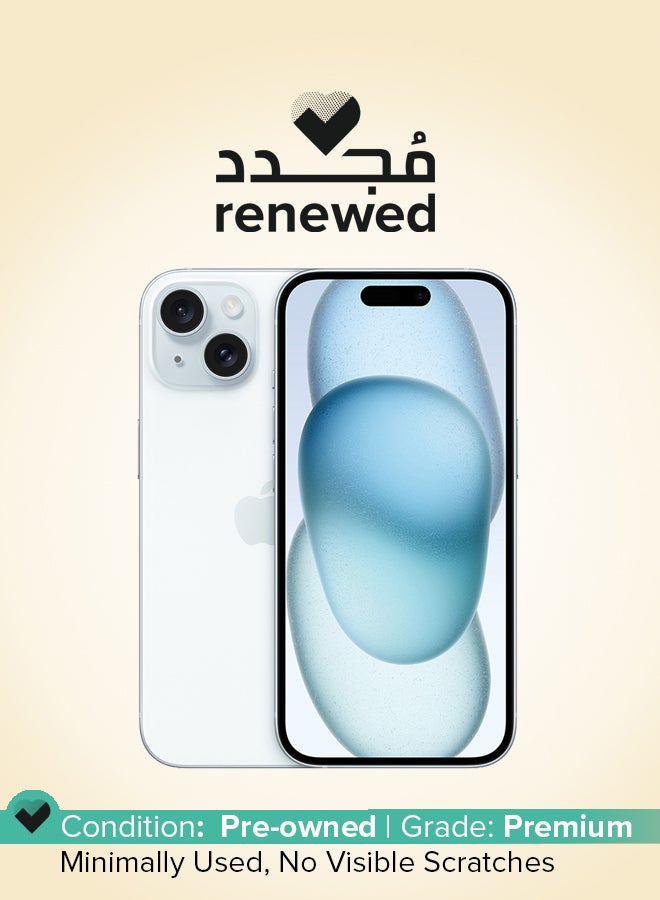 Apple Renewed - iPhone 15 Physical Dual SIM 128GB Blue 5G With Facetime - Image 1