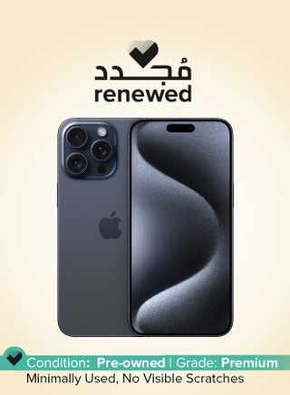 Renewed - iPhone 15 Pro Max Physical Dual SIM 256GB Blue Titanium 5G With Facetime - pnsku/N70107026V/45/_/1725523760/0de735a4-58ab-4323-9111-ed2dd7d5daa1