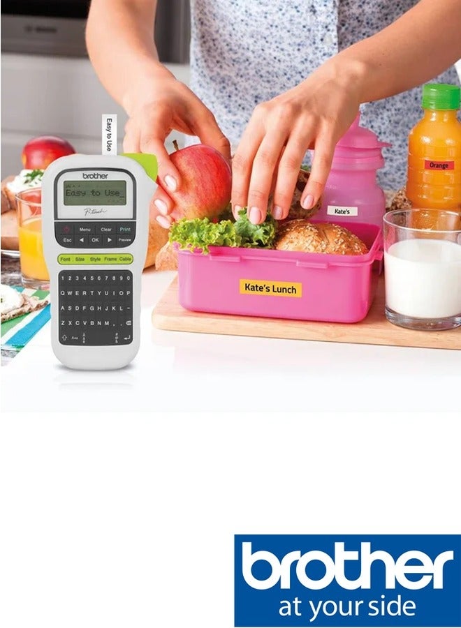 brother - PT-H110 P-Touch Portable Label Maker Handheld Labelling Machine white - Image 1