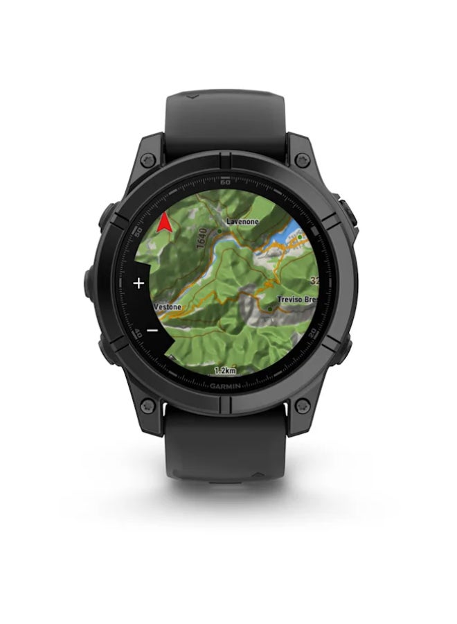GARMIN Fenix E - 47MM - Up To 16 Days Battery Life - 1.3"inch Amoled Display, Scratch Resistant, Corning ® Gorilla ® Glass, Heart Rate Monitor, All Day Stress Monitor, Advanced GPS Features,  Built-in GNSS and Sport Apps, iOS And Android Compatible Slate Gray  - Image 4