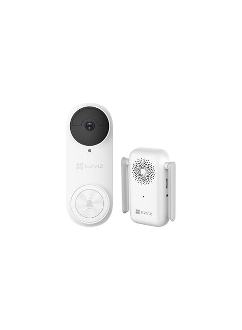 Db2 Pro 5mp, 2k+ Battery-powered Video Doorbell Kit 2k Resolution Smart Human Motion Detection 176 Ultra-wide Field View Microsd Card Up to 256 Gb Multiple Ringtones Available Ir Night Vision Up to 5 M / 16 Ft Anti-tamper Alarm Weatherproof Design Cs-db2-a0-2c5wpbr White