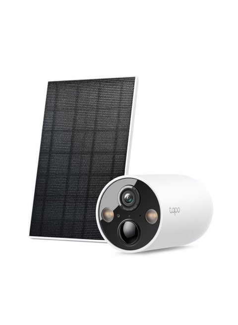 Tapo 2K 4MP QHD Solar Security Camera Kit with Rechargeable Battery and Solar Panel for Continuous Power
