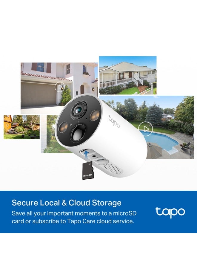 تي بي لينك - Tapo 2K 4MP QHD Solar Security Camera Kit with Rechargeable Battery and Solar Panel for Continuous Power - Image 1