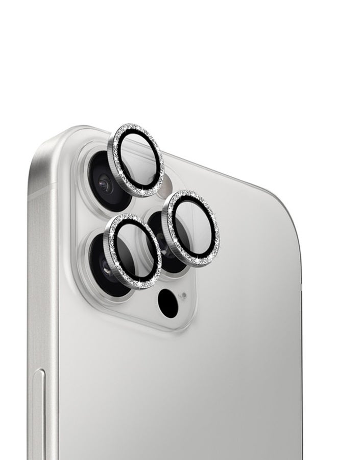 Uniq Optix Iphone 16 Pro,Iphone 16 Pro Max (2024) 6.3/6.9 Aluminium Shimmery Camera Lens Protector - White Shimmer  - Image 1