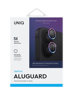 Uniq Optix Iphone 16 ,Iphone 16 Plus(2024) 6.1/6.7 Aluminium Camera Lens Protector - Iridescent  - Image 2