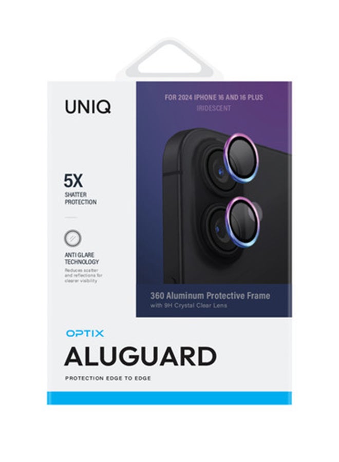Uniq - Optix Iphone 16 ,Iphone 16 Plus(2024) 6.1/6.7 Aluminium Camera Lens Protector - Iridescent - Image 1