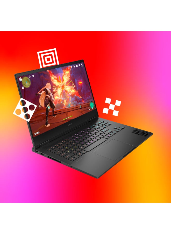 HP - OMEN  Gaming Laptop With 16.1-Inch Display,Core i7-13700H Processor/32GB RAM/1TB SSD/6GB Nvidia GeForce RTX 4060 Graphics/Windows11 Home English/Arabic Shadow Black - Image 1