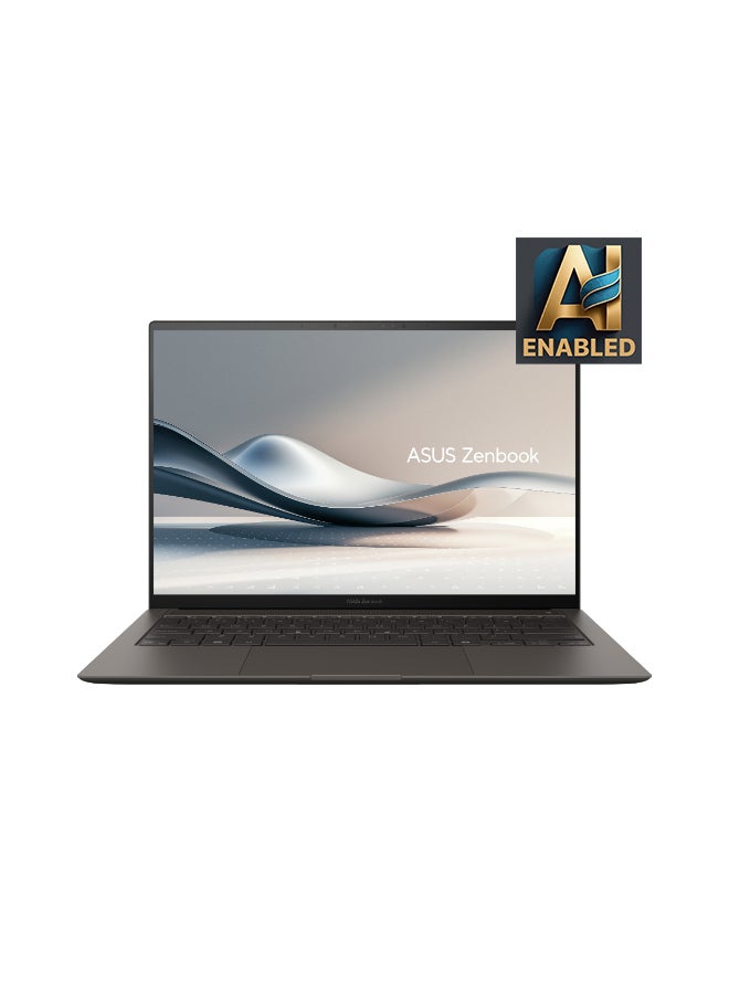 ASUS Zenbook S 14 OLED Laptop With 14-Inch Display, Ultra 7-258V Processor (Lunar Lake)/NPU upto 47 TOPS/32GB RAM/1TB SSD/Intel Arc Graphics/Windows 11 Home English/Arabic Zumaia Grey 