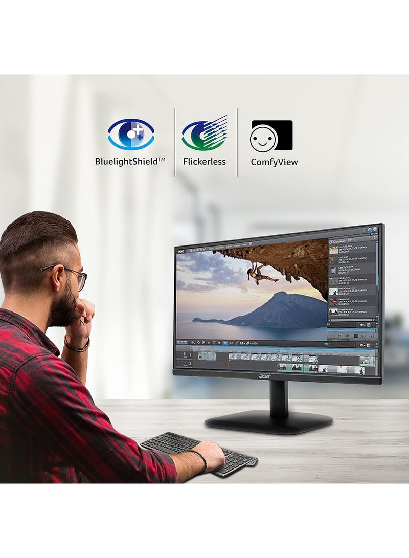 Acer - 22 inch FullHD LED Monitor, 1920 x 1080 Resolution, 100Hz Refresh Rate, 1ms Response Time, AMD FreeSync, BlueLight Shield, EK220QH3bi Black - Image 1