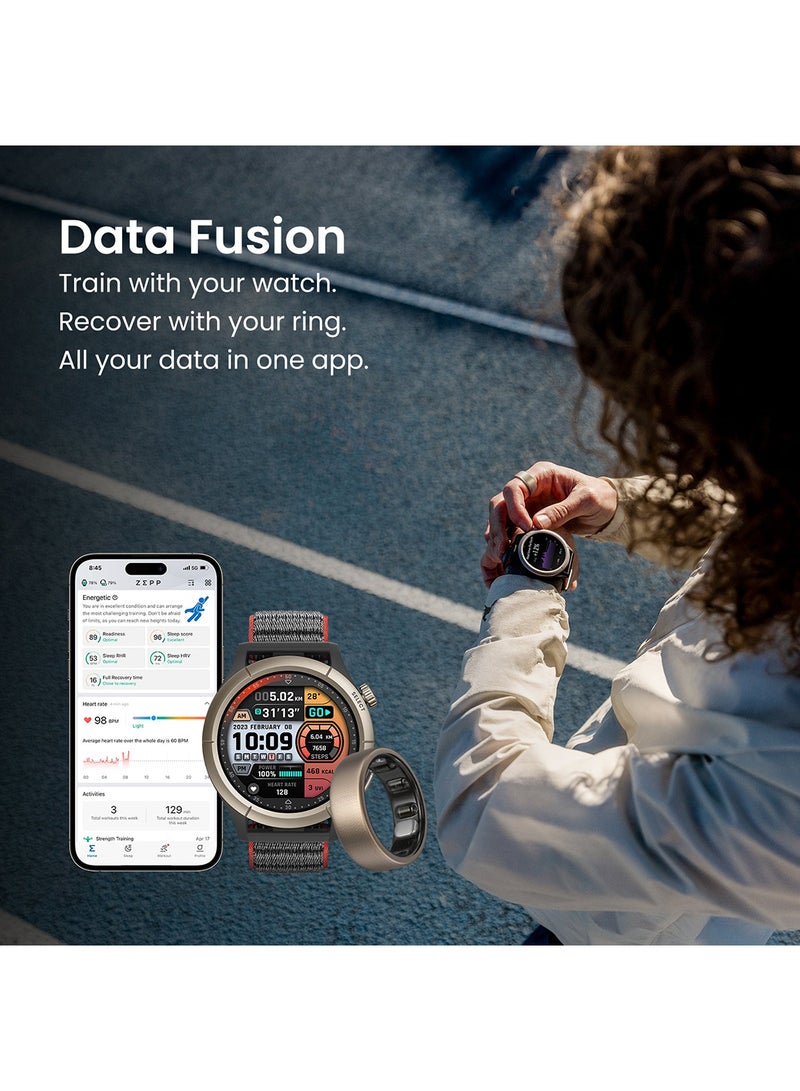 أمازفيت Helio Smart Ring Watch By Day, Ring By Night Titanium 8  - Image 5
