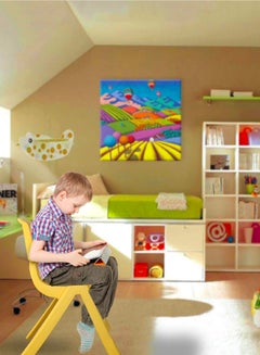 ESQUBE Kids Deluxe Study Chair Pack Of 2 Yellow  - Image 2
