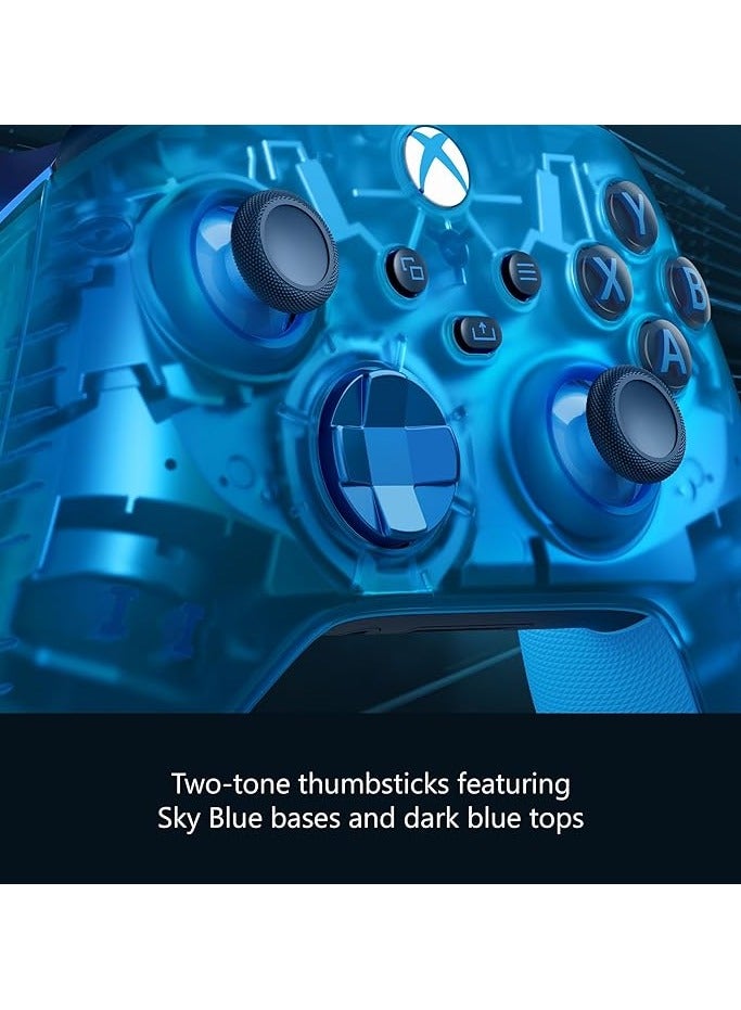 Xbox Wireless Controller Sky Cipher Special Edition - Wireless & Bluetooth Connectivity - New Hybrid D-Pad - New Share Button - Featuring Textured Grip - Easily Pair & Switch Between Devices