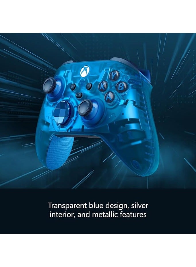 Microsoft Xbox Wireless Controller Sky Cipher Special Edition - Wireless & Bluetooth Connectivity - New Hybrid D-Pad - New Share Button - Featuring Textured Grip - Easily Pair & Switch Between Devices  - Image 4