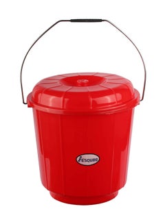 ESQUBE Esqube Oasis Bucket With Lid  15L Red 15000ml  - Image 1