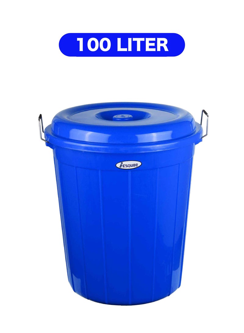 اسكيوب Esqube Drum Bucket With Lid 100L Blue 100000ml  - Image 3