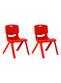 ESQUBE Kids Deluxe Study Chair Pack Of 2 Red  - Image 1