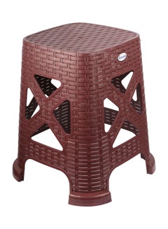 اسكيوب Esqube Plastic High Stool Square for Indoors and Outdoors Brick Red  - Image 1