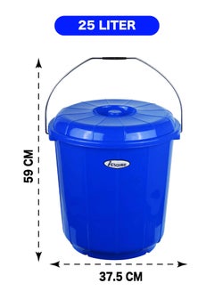 ESQUBE Esqube Oasis Bucket With Lid  25L Blue 25000ml  - Image 3