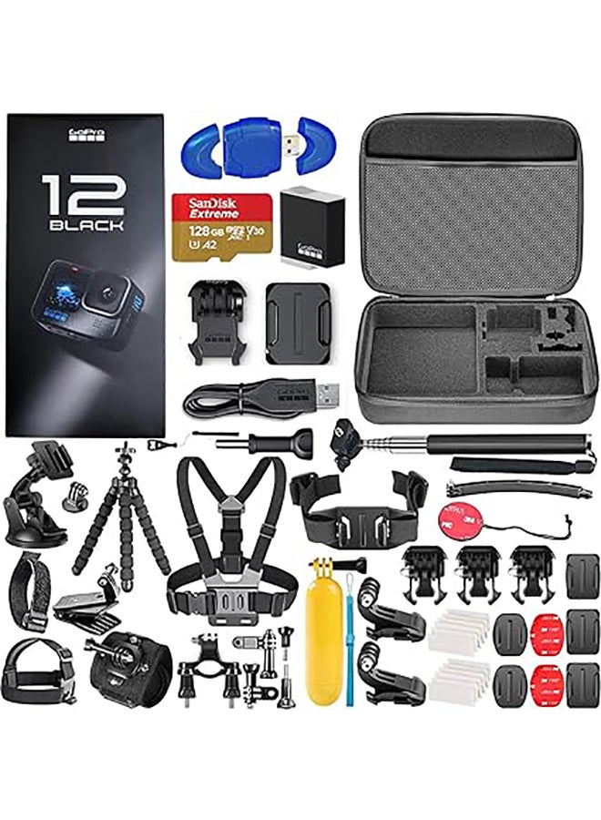 Hero12 Black 5.3K Action Camera Bundle With 128GB Card And 50 Accessories - pnsku/N70107508V/45/_/1725870874/076f4689-704b-40b5-93c4-c4d6a0c5a4a2