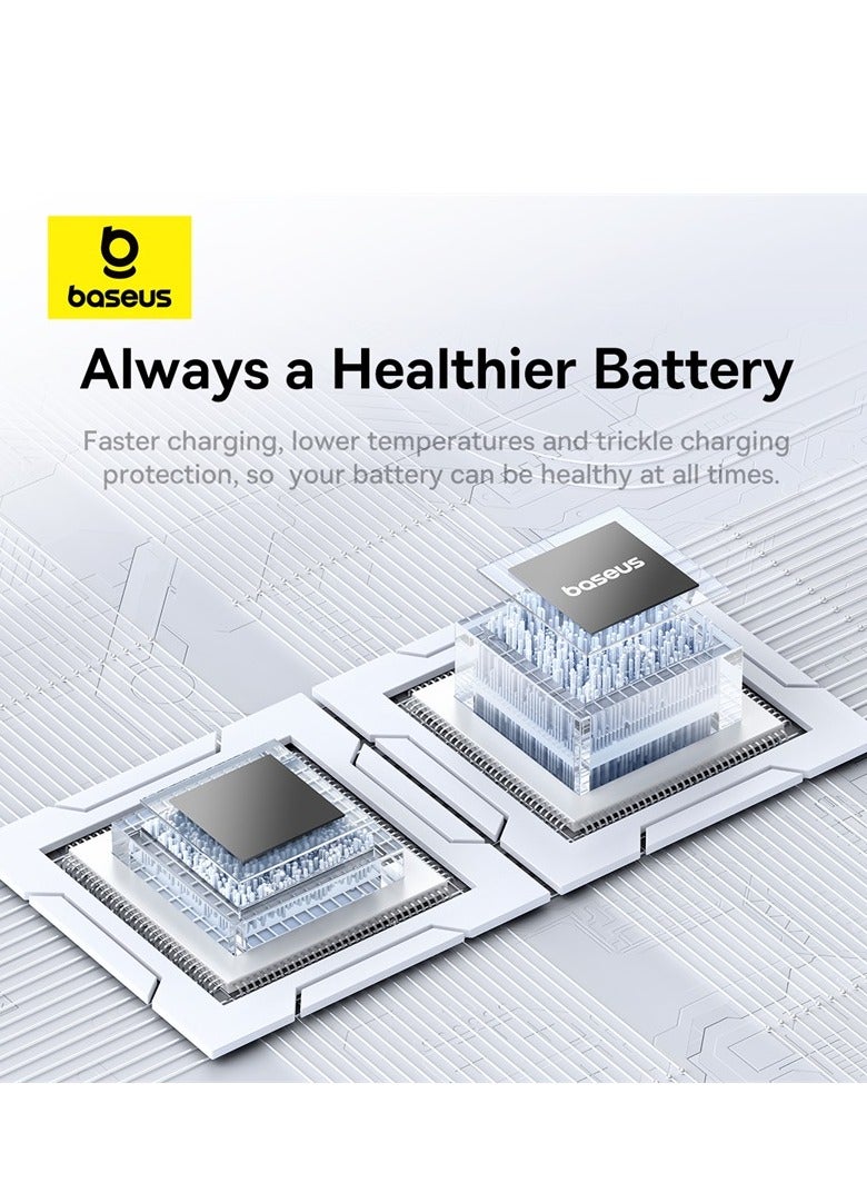 Baseus - 20W Ultra Mini Retractable USB-C to Lightning Fast Charging Cable 4-Stage Length Preset, USB Type-C to Lightning Charger Cable for iPhone 14 Pro Max Plus, 13, 12, iPad, iPad Air, iPad Pro, and Air Pods– Black - Image 1