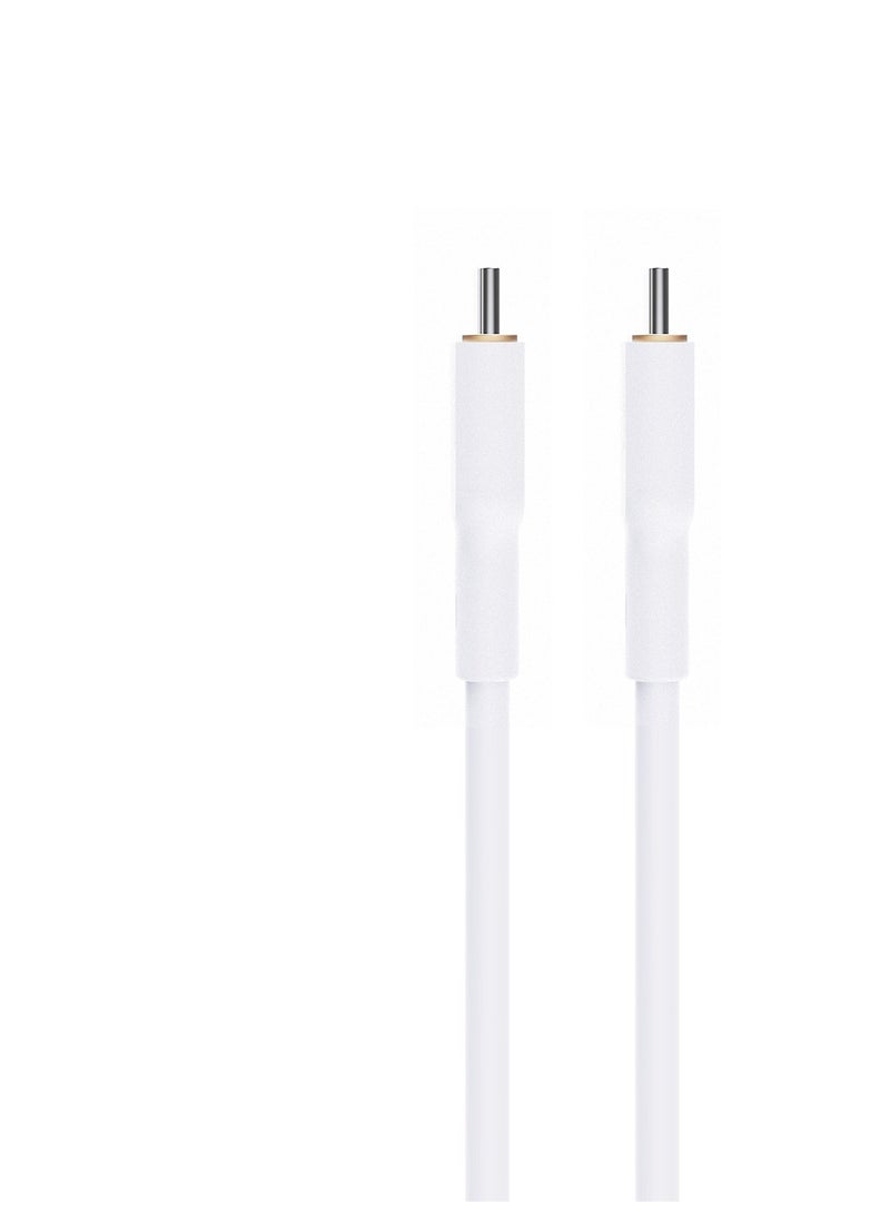 1.8M 140W Silicone USB C To USB C Cable - White