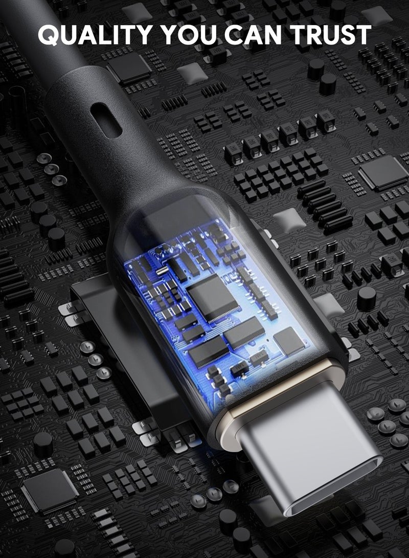 Aukey 1M 140W Silicone USB C to USB C Cable - White - Image 3