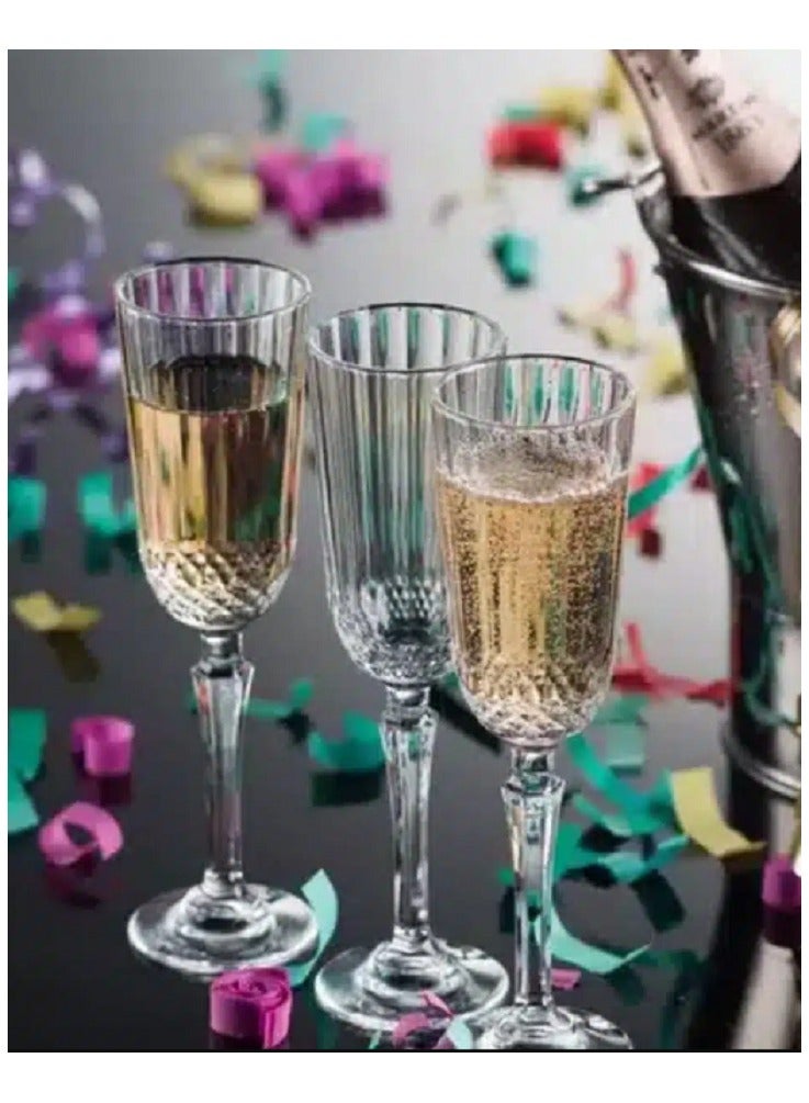 Pasabahce - 3 Pieces Diony Champagne Flute Set 125 Ml, 207 Mm Height, 57 Mm Diameter Clear - Image 1