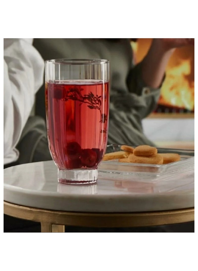 باساباتشي 6 Pieces Amore Long Drink Tumbler, 410 Ml Clear  - Image 3