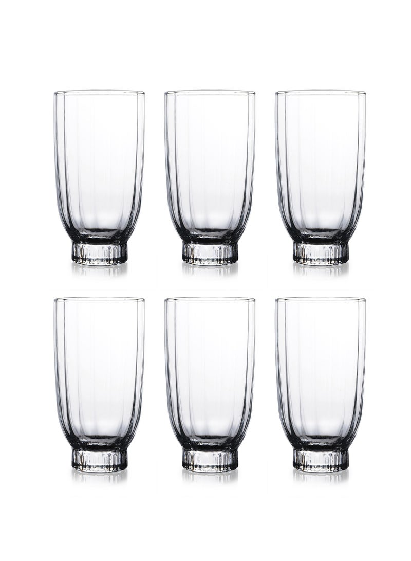 6 Pieces Amore Long Drink Tumbler, 410 Ml Clear - pnsku/N70107535V/45/_/1728908545/fce82697-47ec-4774-8b12-a16c24f5ebfa