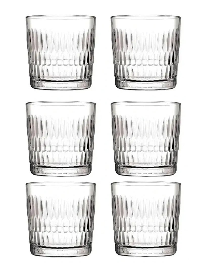 باساباتشي 6 Pieces Rain Whisky Tumbler, 300 Ml, 87 Mm Height, 87 Mm Diameter Clear  - Image 1