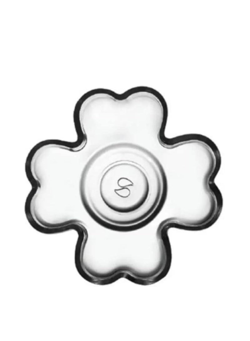 باساباتشي 6 Pieces Yonca Tea Plate Set 4-Leaf Clover Shape, 110 Mm Diameter, 18.5 Mm Height Clear - Image 2