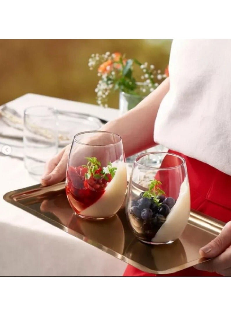 باساباتشي 6 Pieces Amber Tumbler Set 440 Ml Clear - Image 4