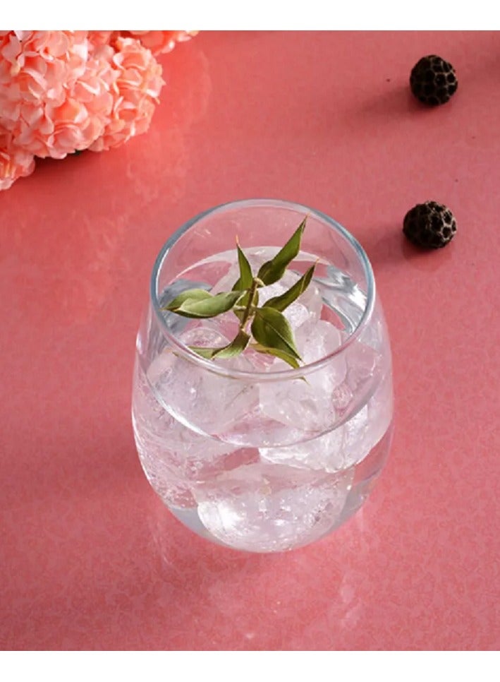 باساباتشي 6 Pieces Amber Tumbler Set 440 Ml Clear - Image 3