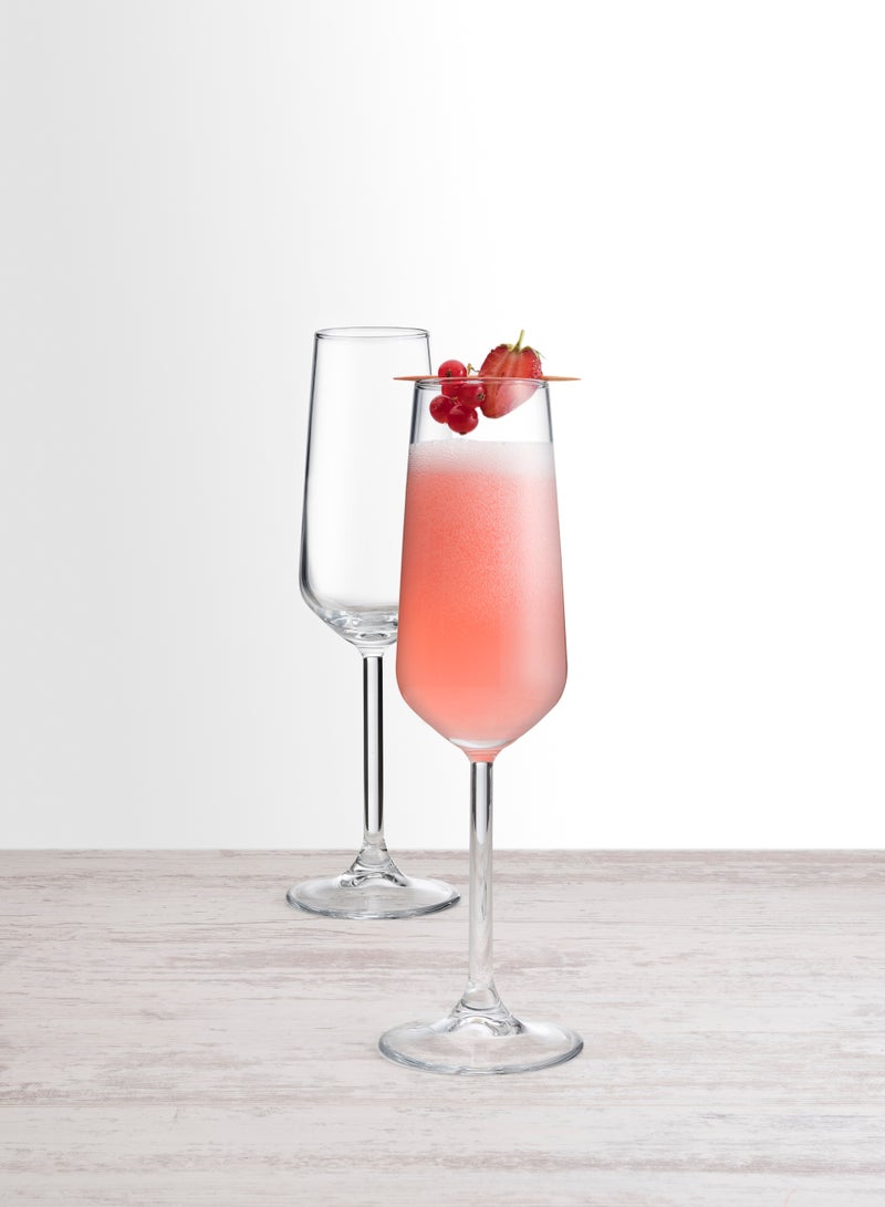 باساباتشي 2 Pieces Allegra Champagne Flute Set 195 Ml, 226 Mm Height, 45 Mm Diamater Clear - Image 3