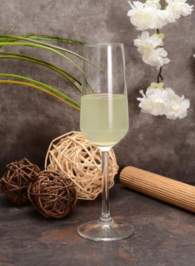 باساباتشي 2 Pieces Allegra Champagne Flute Set 195 Ml, 226 Mm Height, 45 Mm Diamater Clear - Image 5