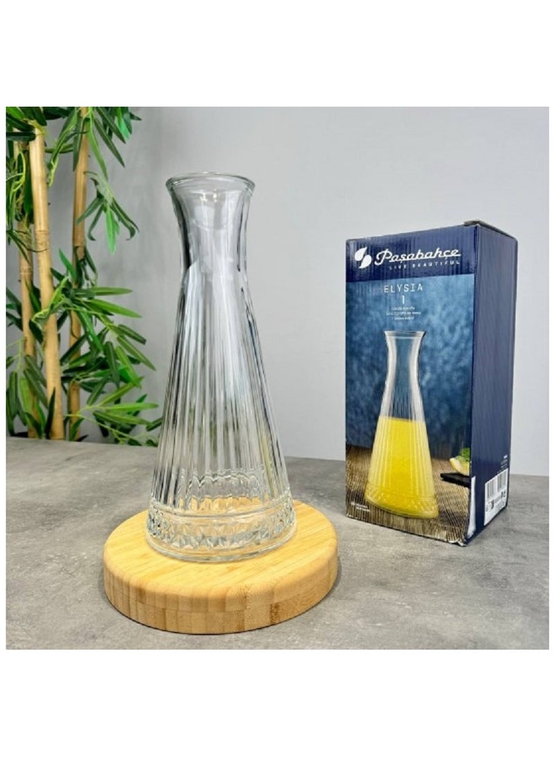 باساباتشي Elysia Glass Carafe, 940 Ml Capacity, 264 Mm Height, 65 Mm Diameter Clear  - Image 4