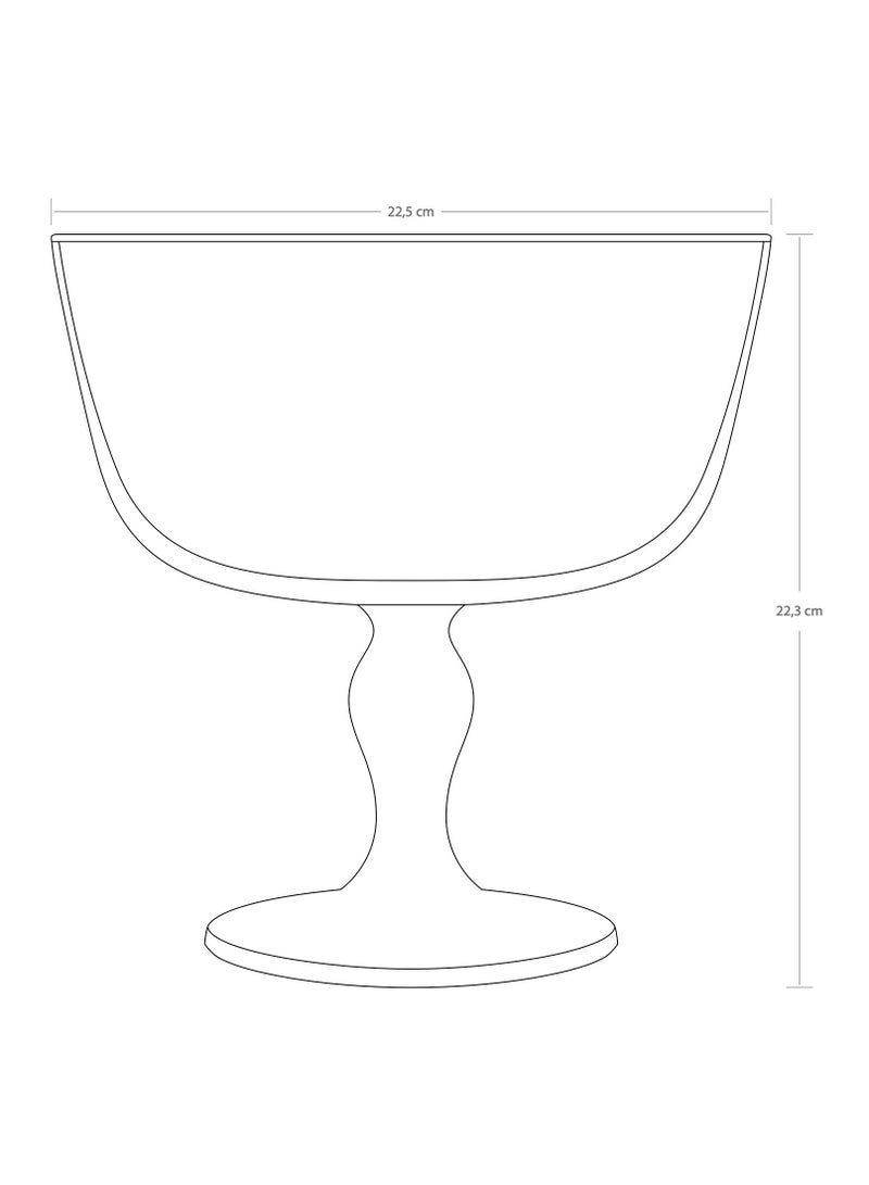 Pasabahce Petite Patisserie Footed Service Bowl, 224 Mm Diameter, 222 Mm Height - Image 3