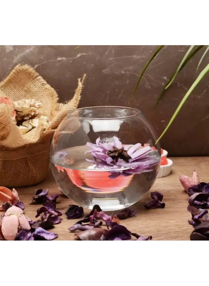 باساباتشي - Botanica Glass Vase, Fish Bowl, 160 Mm Height, 125 Mm Diameter - Image 1