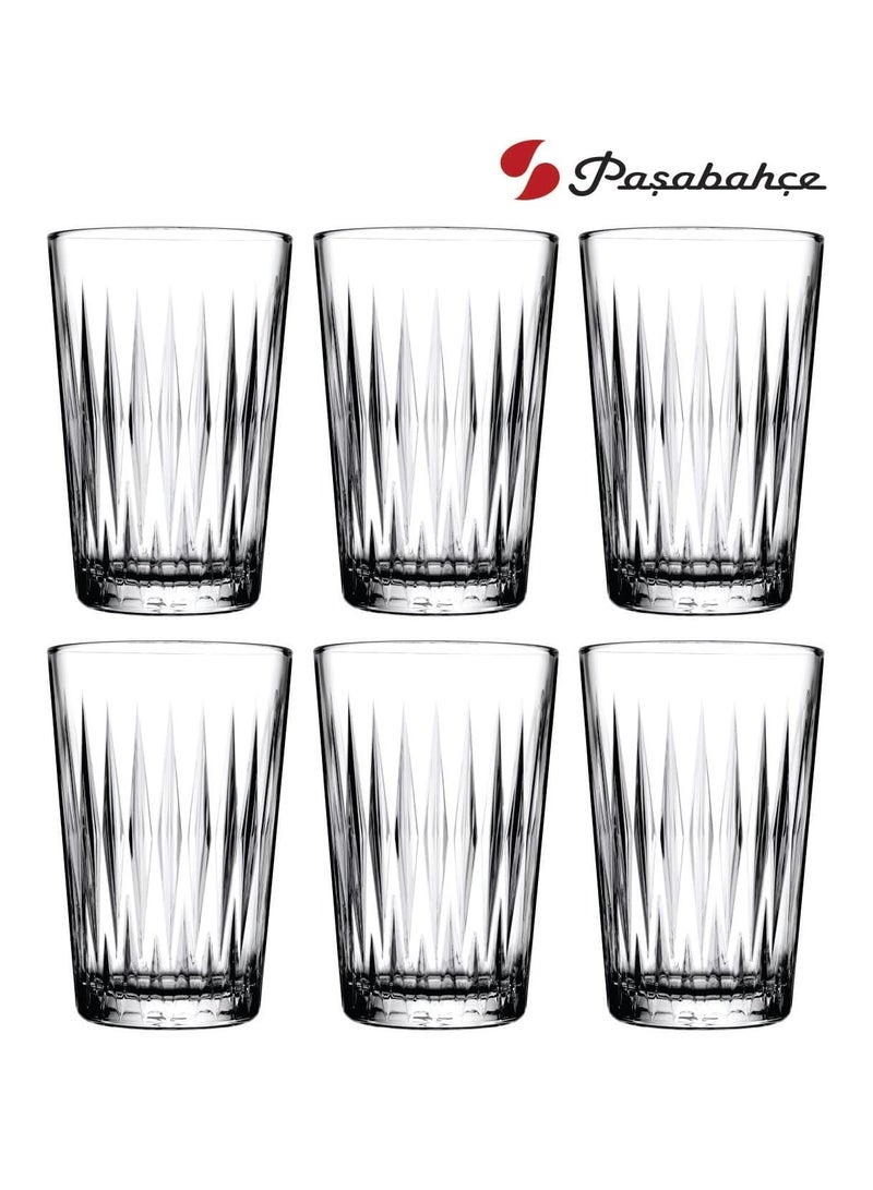 باساباتشي 6 Pieces Luzia Long Drink Tumbler, 350 Ml, 124 Mm Height, 81 Mm Diameter Clear - Image 1