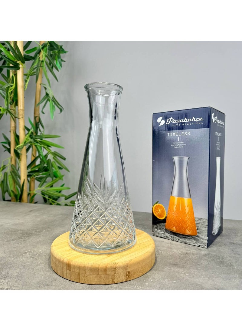 باساباتشي Timeless Glass Carafe, 940 Ml Capacity, 264 Mm Height, 65 Mm Diameter Clear  - Image 4