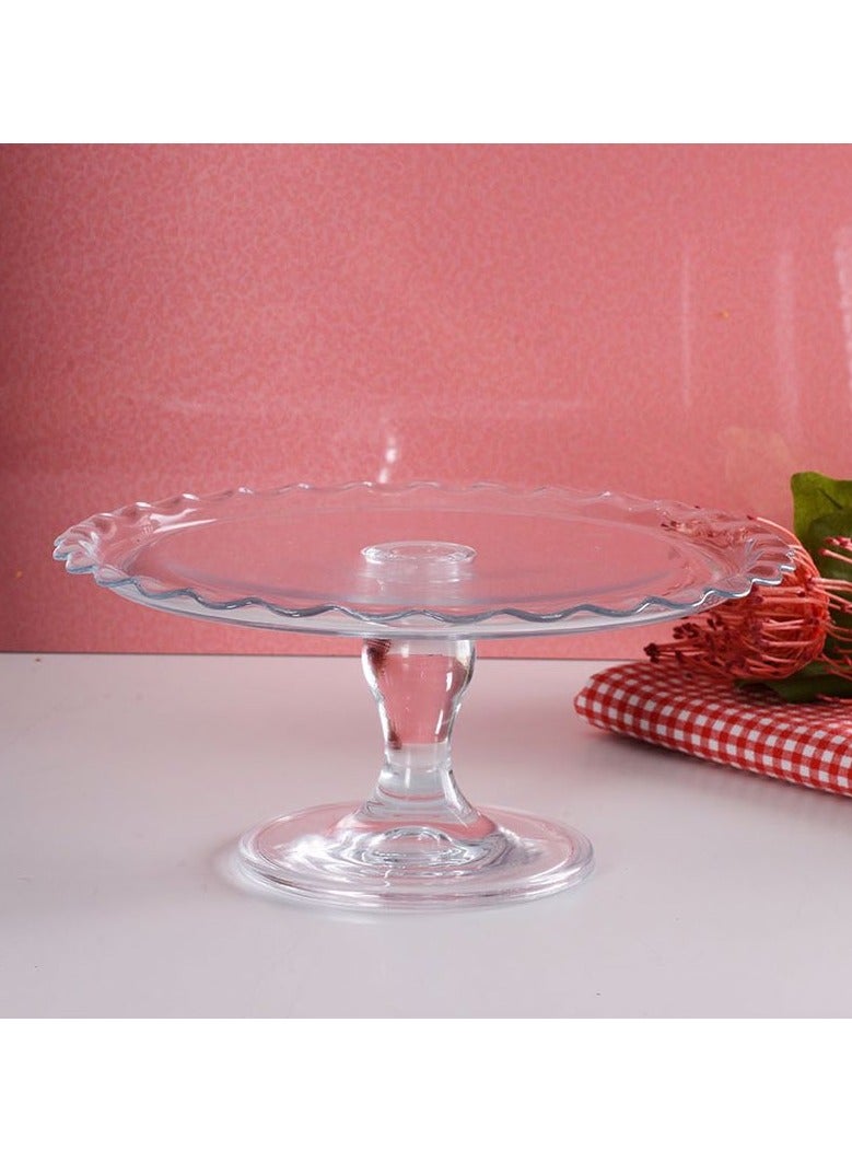 Pasabahce Petite Patisserie Round Footed Glass Serving Plate, 264 Mm Diameter, 121 Mm Height  - Image 4