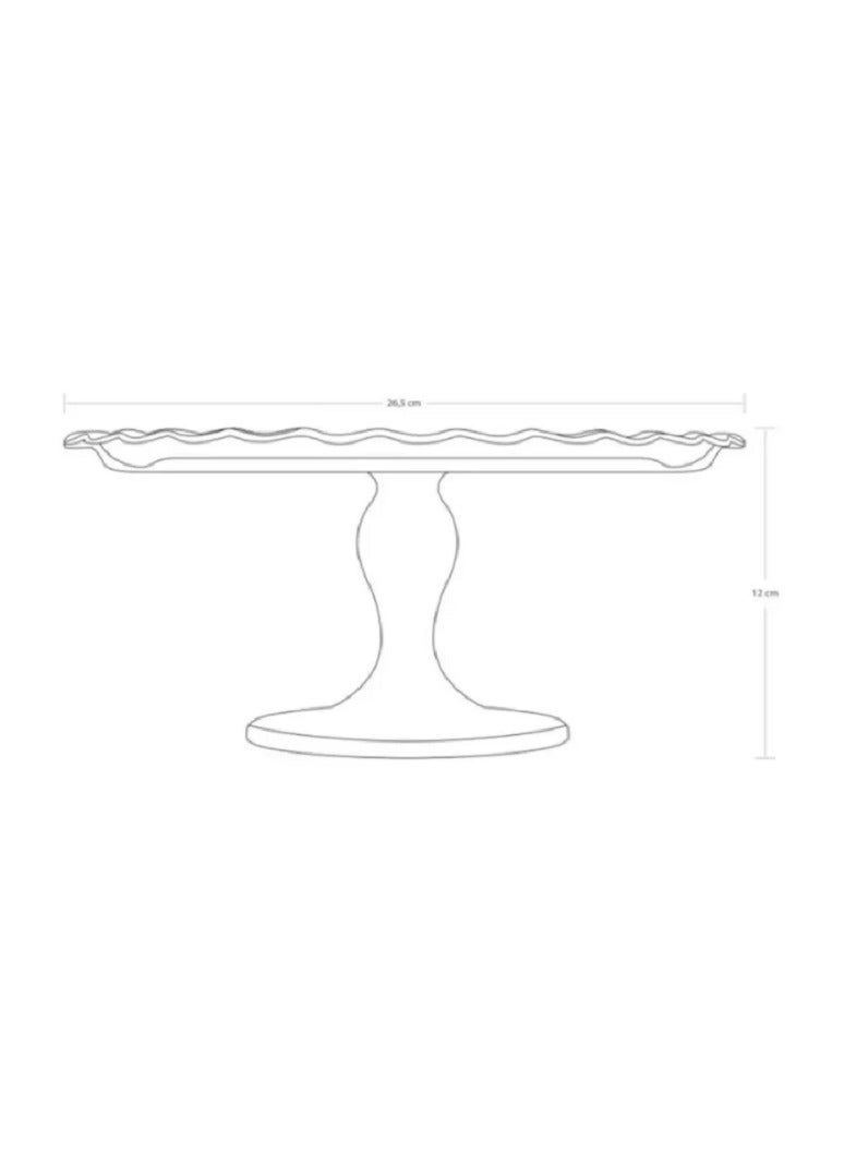 Pasabahce Petite Patisserie Round Footed Glass Serving Plate, 264 Mm Diameter, 121 Mm Height  - Image 3