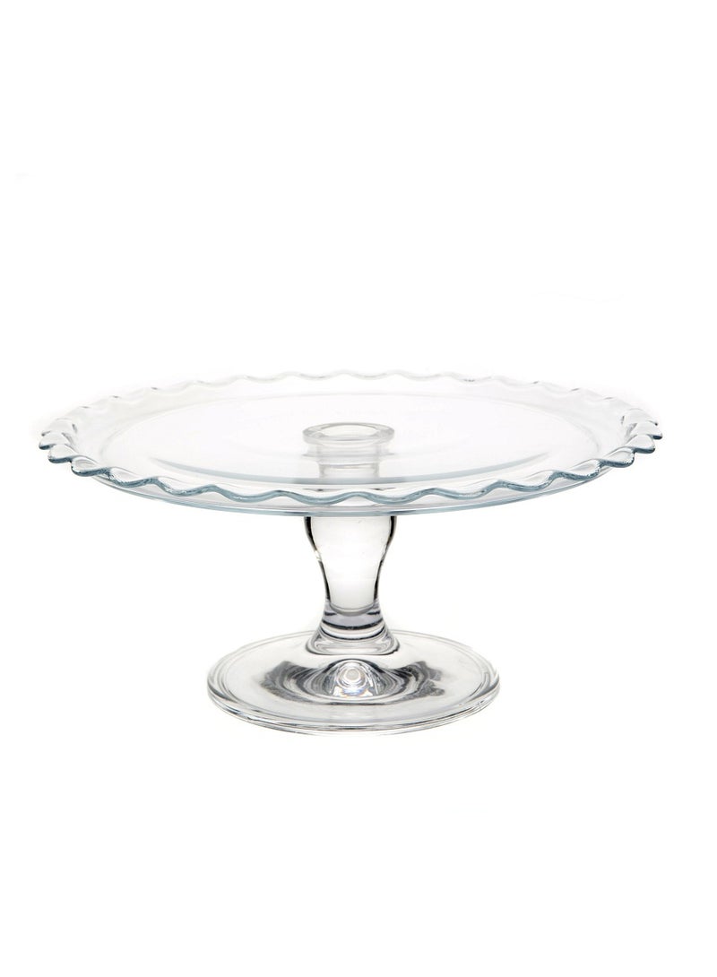 Pasabahce Petite Patisserie Round Footed Glass Serving Plate, 264 Mm Diameter, 121 Mm Height  - Image 2