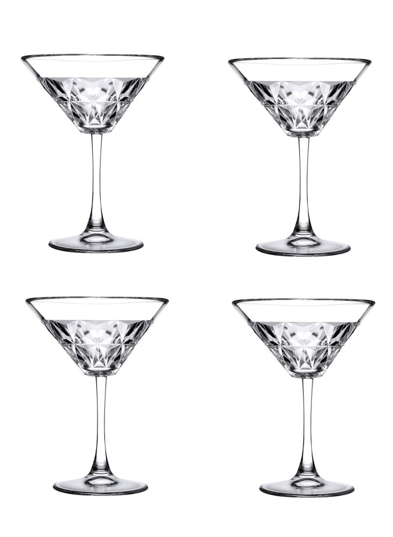 Pasabahce 4 Pieces Estrella Martini Glass Set 210 Ml, 155 Mm Height, 120 Mm Diameter Clear  - Image 2