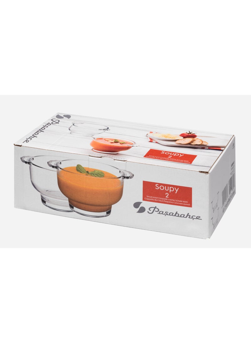 Pasabahce 2 Pieces Soupy Glass Bowl Set 410 Ml, 77 Mm Height, 140 Mm Diameter - Image 3