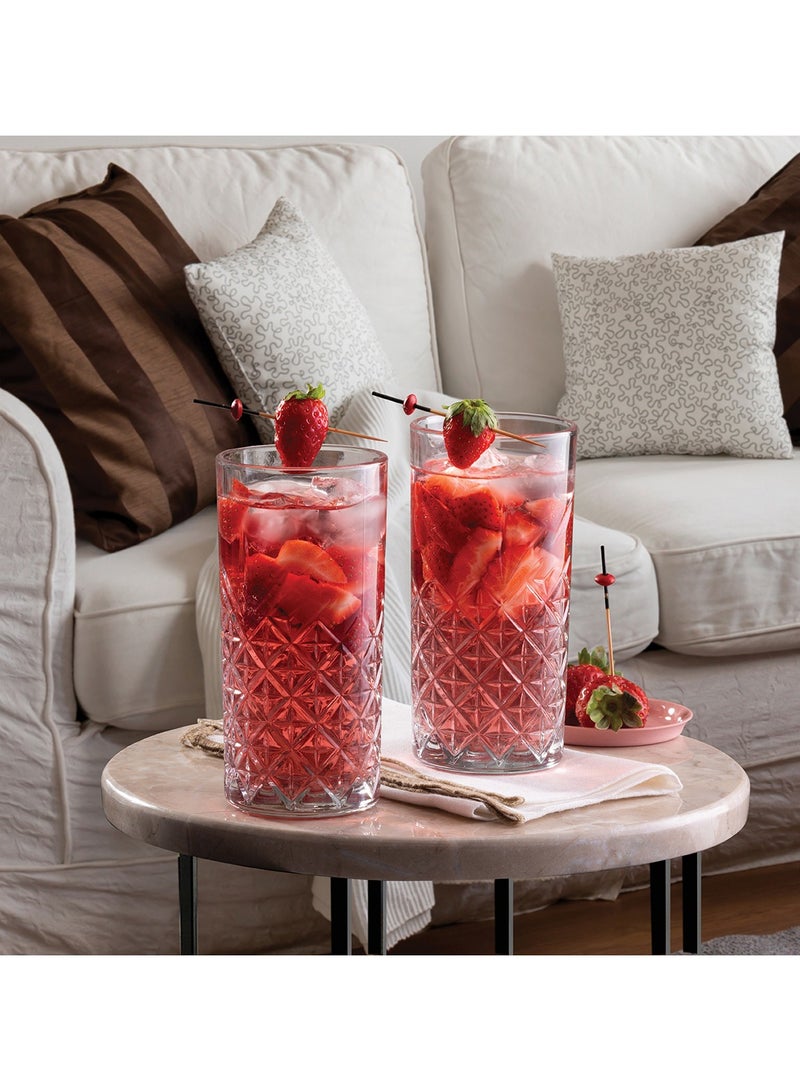 باساباتشي 4 قطع أكواب مشروبات طويلة خالدة، 450 مل، ارتفاع 160.5 مم، قطر 77.5 مم - Image 3