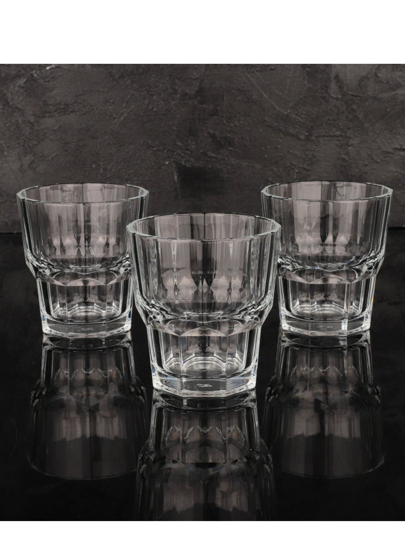 باساباتشي طقم كؤوس ويسكي سيرينيتي 3 قطع 355 مل، ارتفاع 100 مم، قطر 94.5 مم - Image 5