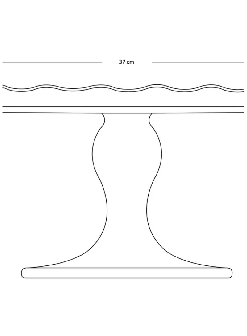 باساباتشي - Maxi Patisserie Footed Glass Serving Plate, 370 Mm Diameter, 117 Mm Height - Image 1
