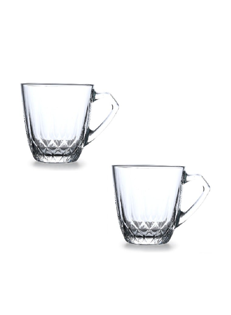 باساباتشي طقم أكواب زجاجية مرجان 2 قطعة سعة 160 مل - Image 2